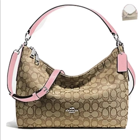 Coach Handbags - Coach Signature Elle Hobo khaki/carnation NWT